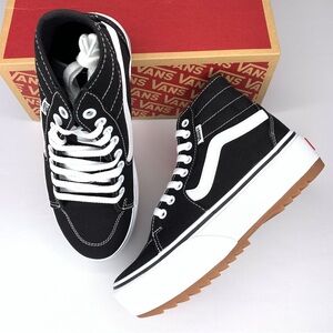 Vans Filmore HI Tapere platform high top sneakers canvas black women size 7.5